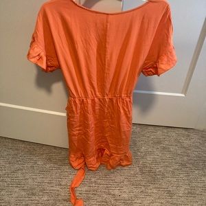 Orange Wrap Dress